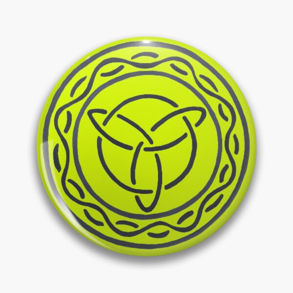 Item preview, Celtic Inspired Emblem Design Intricate Pattern Sheild Badge Unique Lemon Yellow Background designed and sold by Arniesart85.