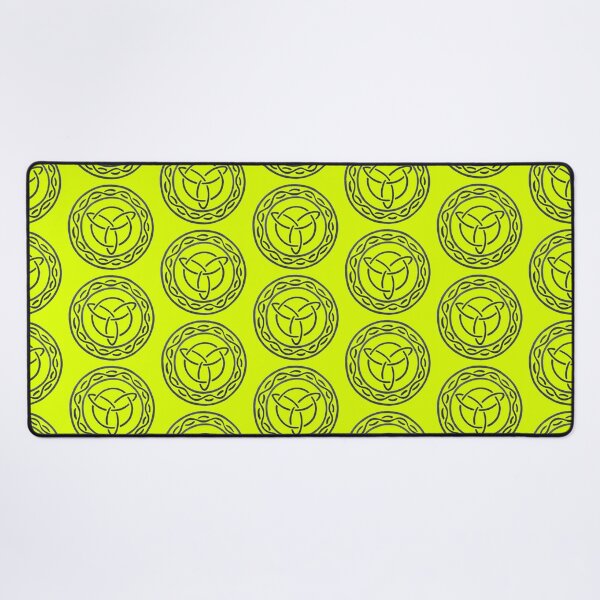 Item preview, Celtic Inspired Emblem Design Intricate Pattern Sheild Badge Unique Lemon Yellow Background designed and sold by Arniesart85.