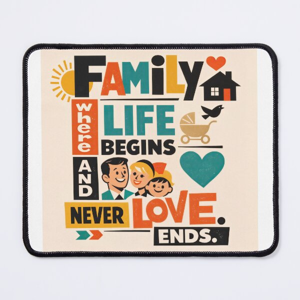Item preview, Family Begins Here: Love That Never Ends designed and sold by ForeverPrintsOK.