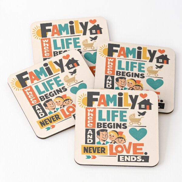 Item preview, Family Begins Here: Love That Never Ends designed and sold by ForeverPrintsOK.