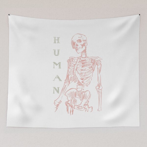 Item preview, Human – Pink Minimalist Skeleton Goth Art designed and sold by DanniDan.