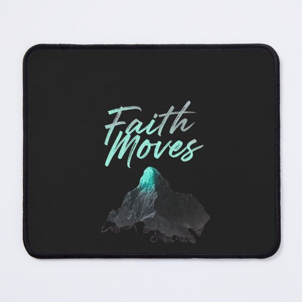 Item preview, Faith Moves Mountains Christian Graphic Design.- Christian Affirmation Text Graphic designed and sold by GEM STYLE.