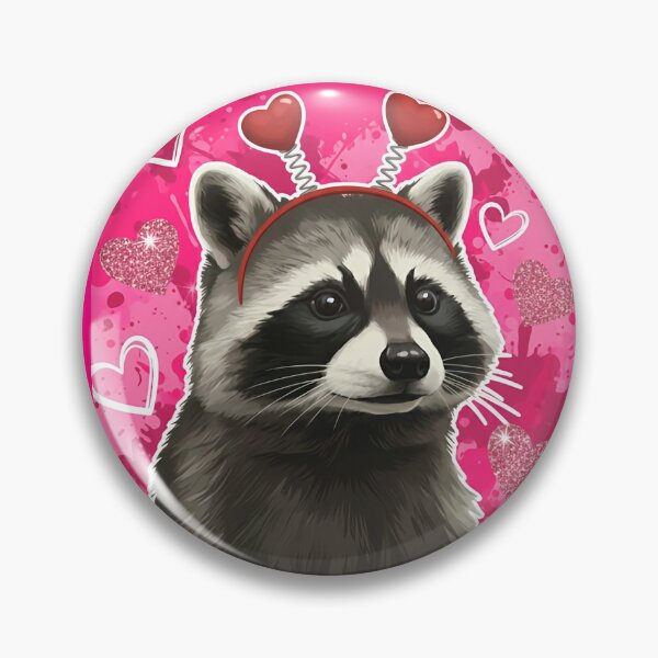 Item preview, Be My Valentine Raccoon Heart Antennae Headband Cute designed and sold by naughty-raccoon.