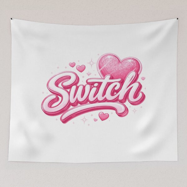 Item preview, Switch Kawaii Pink Glitter – Gaming Gamer Heart Design designed and sold by JonathanP514.