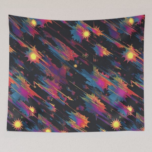 Item preview, Neon color black dust pattern designed and sold by JeniSeny.