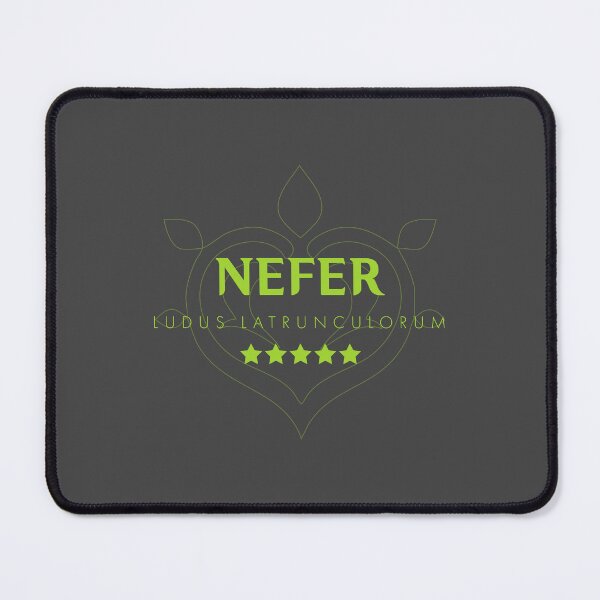 Item preview, Genshin Nefer Nameplate designed and sold by NeonSunsetMedia.