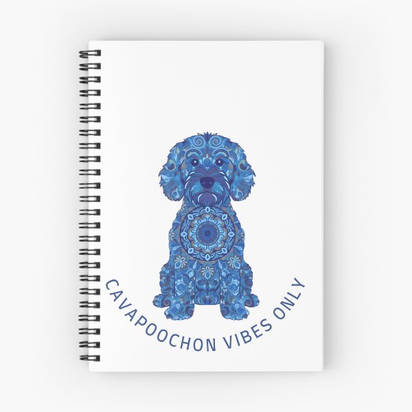 Item preview, Cavapoochon Vibes Only – Mandala Blue Dog Art | Cute Cavapoochon T-Shirt designed and sold by AmberWit.