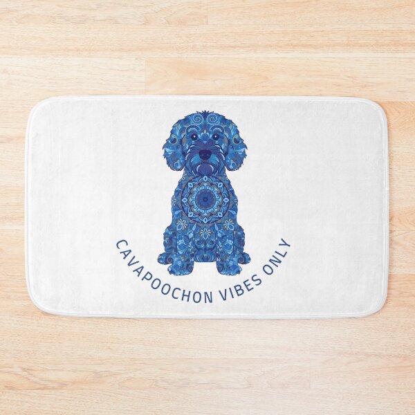 Item preview, Cavapoochon Vibes Only – Mandala Blue Dog Art | Cute Cavapoochon T-Shirt designed and sold by AmberWit.