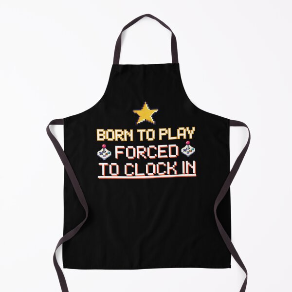 Item preview, Born To Play Forced To Clock In - Retro Arcade 8-Bit Gamer Gift designed and sold by JB-designstudio.