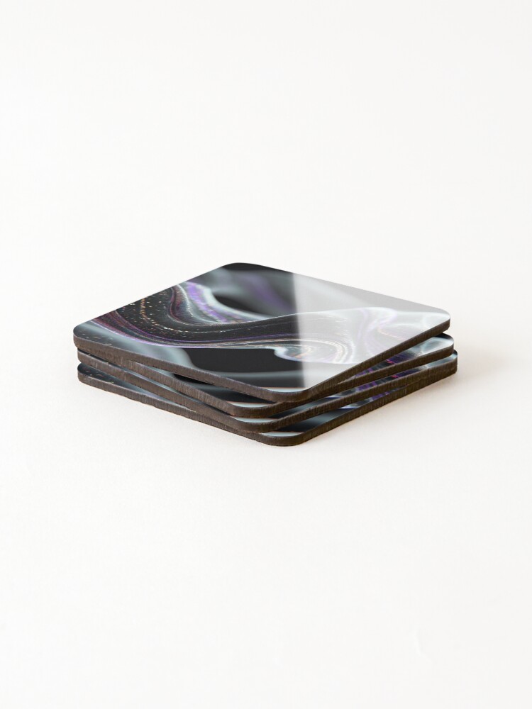 Thumbnail 4 of 5, Coasters (Set of 4), Abstract Flow Intense - Transitional Stream designed and sold by Mysza533JC.
