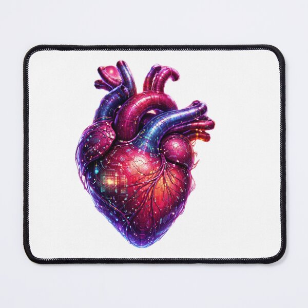 Item preview, Cyberpunk Mechanical Heart Art - Futuristic Bio-Organ Design designed and sold by Marvels Inspired Art.