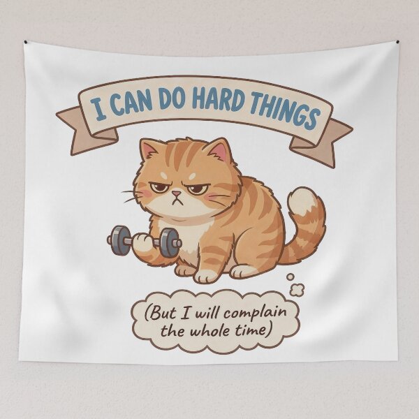Item preview, Funny Sarcastic Cat T-Shirt - I Can Do Hard Things But I Will Complain - Relatable Work Humor Gift designed and sold by alexandersr92.