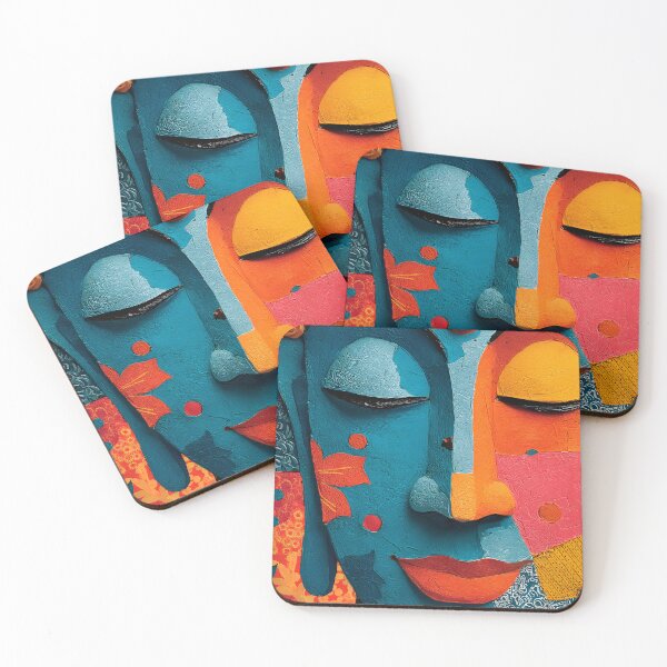 Item preview, Vibrant Abstract Buddha Art with Textured Colors designed and sold by Artessie.