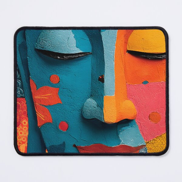 Item preview, Vibrant Abstract Buddha Art with Textured Colors designed and sold by Artessie.