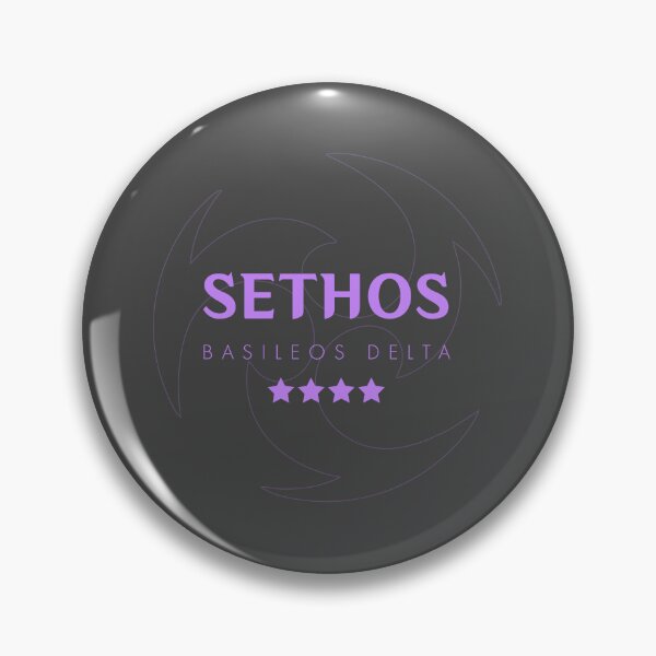 Item preview, Genshin Sethos Nameplate designed and sold by NeonSunsetMedia.