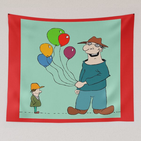 Item preview, Balloon seller. Funny cartoon design. designed and sold by Grant Wilson.