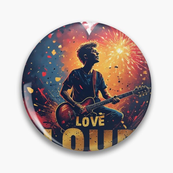 Item preview, Silhouette of a Guitarist with Heart Fireworks designed and sold by newvisionart191.
