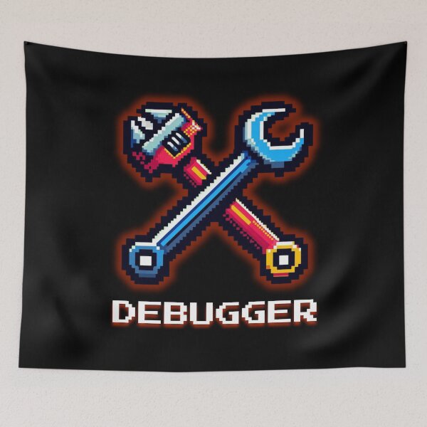 Item preview, Debugger - Retro Pixel Art Mechanic Tool & Gaming Humor designed and sold by JonyDG.