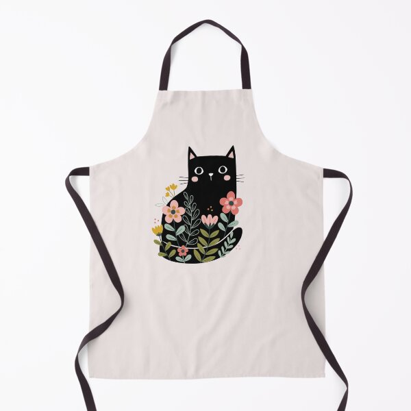 Item preview, Black cat with flowers designed and sold by OHBOY! Handmade.