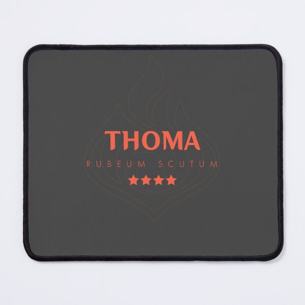 Item preview, Genshin Thoma Nameplate designed and sold by NeonSunsetMedia.