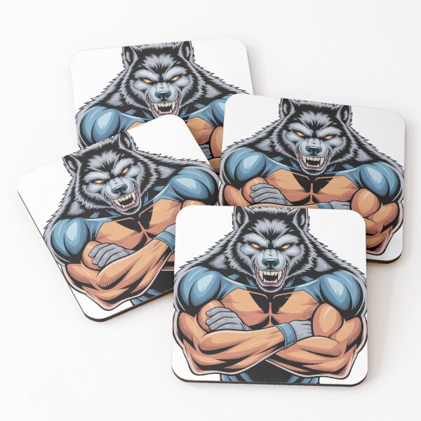 Item preview, Wolf Alpha Hybrid Beast Illustration designed and sold by Mystic Wild Studio.