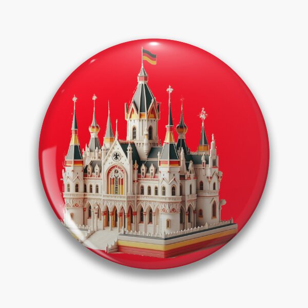Item preview, 3D Castle Label – Germany Flag Minimal Art ,  designed and sold by PaintMeWorld.