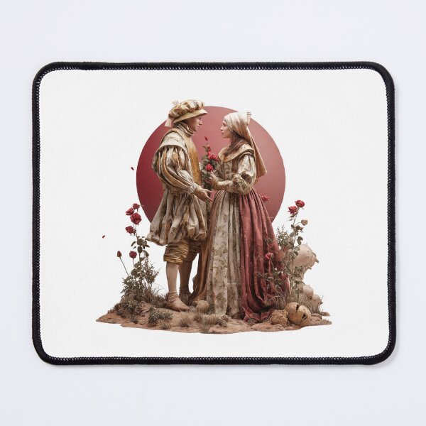 Item preview, Ethereal Couple's Whimsical Encounter in Floral Fantasy Realm designed and sold by PluffyPanda.