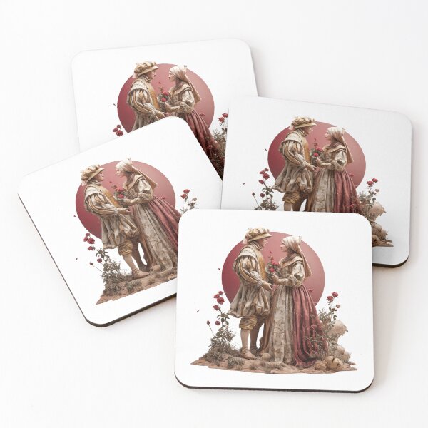 Item preview, Ethereal Couple's Whimsical Encounter in Floral Fantasy Realm designed and sold by PluffyPanda.