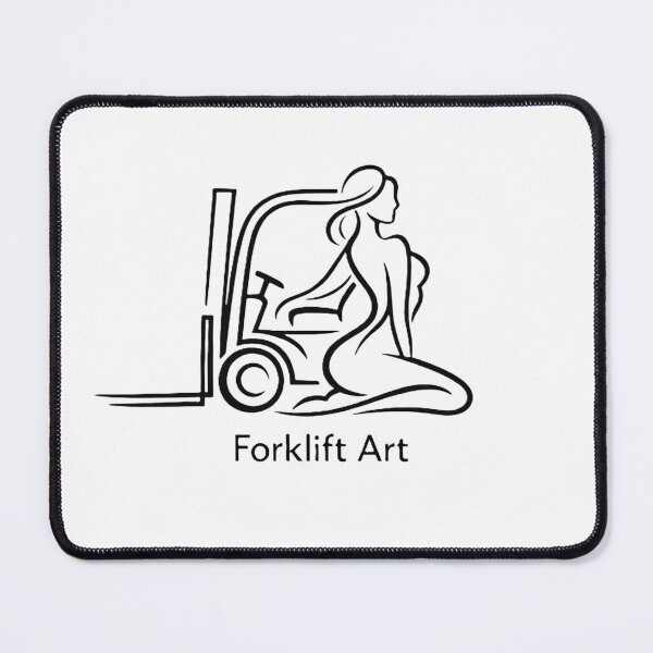 Item preview, Forklift Art Minimal Line Illustration designed and sold by RetroNibylander.