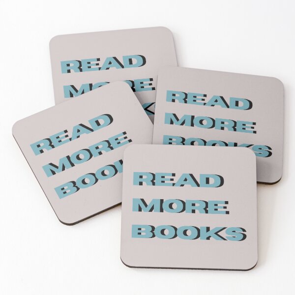 Artikelvorschau, Mehr lesen Bücher Text Blau Schwarz Inspirierende Aufkleber Magnetdrucke Wandkunst Karte T-Shirt Hut Heimdekoration Geschenk Arbeit Schule Redbubble Shop entworfen und verkauft von Saritas Boutique Shop.