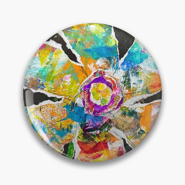 Item preview, Freedom Flower Mixed Media Collage Art designed and sold by KATHLEEN TENNANT ART.