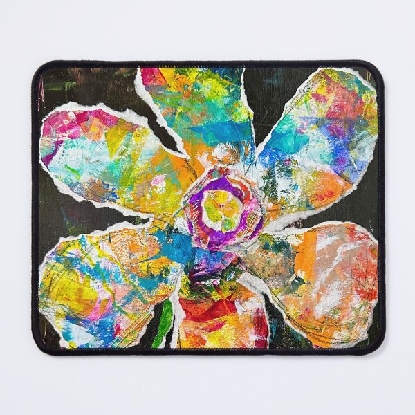 Item preview, Freedom Flower Mixed Media Collage Art designed and sold by KATHLEEN TENNANT ART.