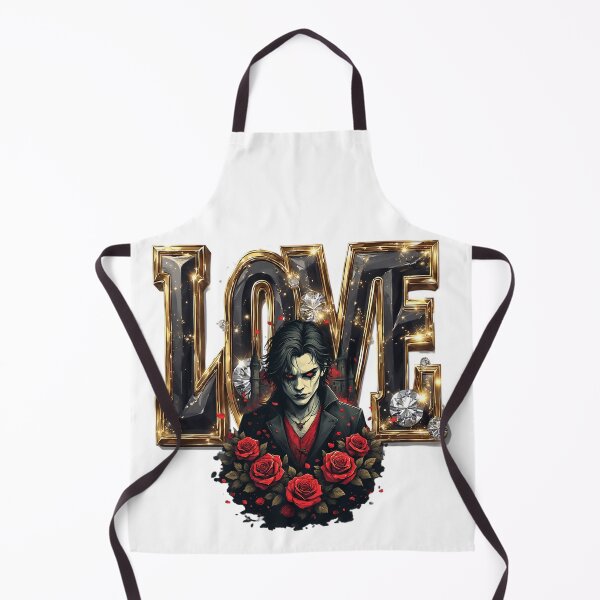 Item preview, Gothic Vampire with Golden LOVE Typography designed and sold by newvisionart191.