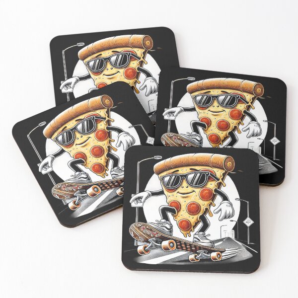 Item preview, Cool Skateboarding Pizza Slice Cartoon Street Style Design. designed and sold by The-T-In-Retro.