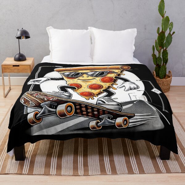 Item preview, Cool Skateboarding Pizza Slice Cartoon Street Style Design. designed and sold by The-T-In-Retro.