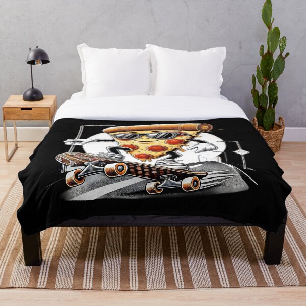 Artikelvorschau, Cooles Skateboard-Pizzastück-Cartoon-Streetstyle-Design. entworfen und verkauft von The-T-In-Retro.