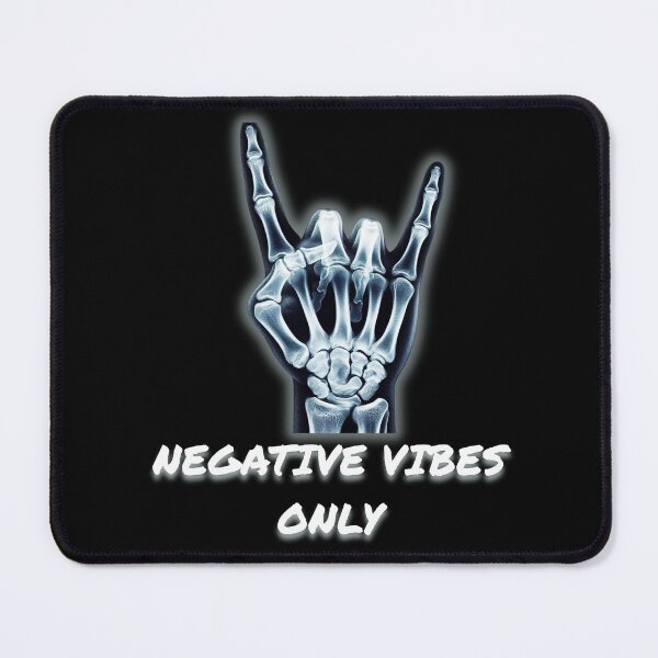 Item preview, Negative Vibes Only - Skeleton Rock Hand X-Ray designed and sold by JonyDG.