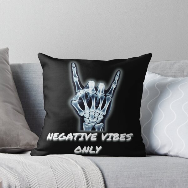 Item preview, Negative Vibes Only - Skeleton Rock Hand X-Ray designed and sold by JonyDG.
