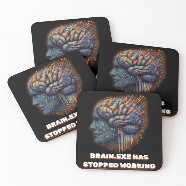Item preview, Brain.exe Has Stopped Working - Glitch Art Cyberpunk designed and sold by JonyDG.