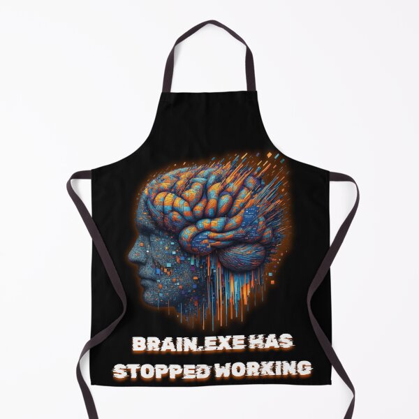 Item preview, Brain.exe Has Stopped Working - Glitch Art Cyberpunk designed and sold by JonyDG.