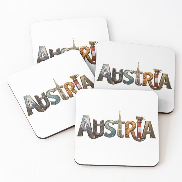 Item preview, Austria Typography Art – Cultural Landmarks & Traditions designed and sold by VladisWorld.