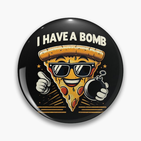 Item preview, I Have a Bomb Pizza Retro Vintage Cool Cartoon Graphic designed and sold by Zoo-Moo.