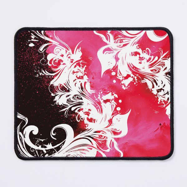 Item preview, Grunge Vector Garden in red and white - Abstract graffiti galaxy and swirls stencil designed and sold by Pics'Elle Creations.