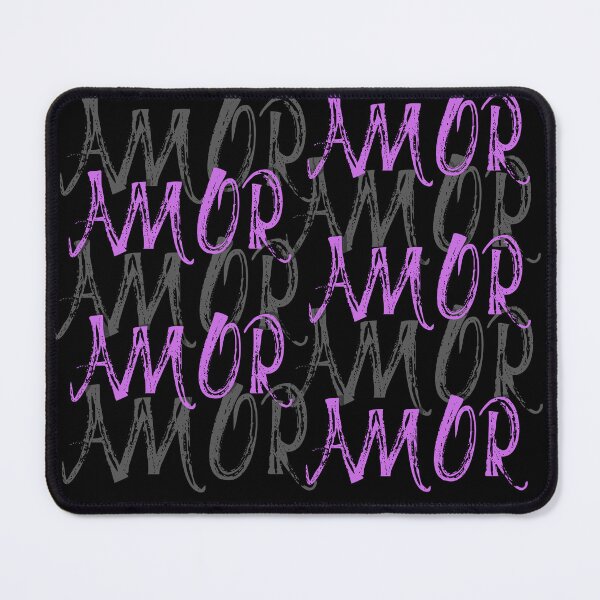 Item preview, AMOR Typography Valentine Design – Modern Love Aesthetic Pink Purple Text Art designed and sold by 9morethan9®.