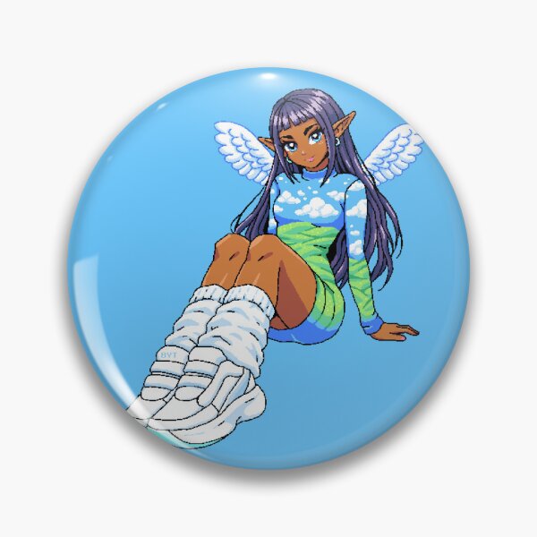 Item preview, Aeria - Frutiger Aero y2k Sneaker Angel Fairy - BYT Pixel Pixie designed and sold by yearningviolet.
