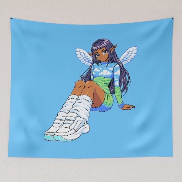 Item preview, Aeria - Frutiger Aero y2k Sneaker Angel Fairy - BYT Pixel Pixie designed and sold by yearningviolet.