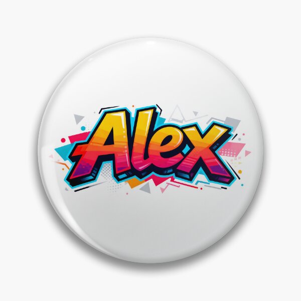 Item preview, Alex name logo in colorful street art graffiti style designed and sold by SparkleVibes.