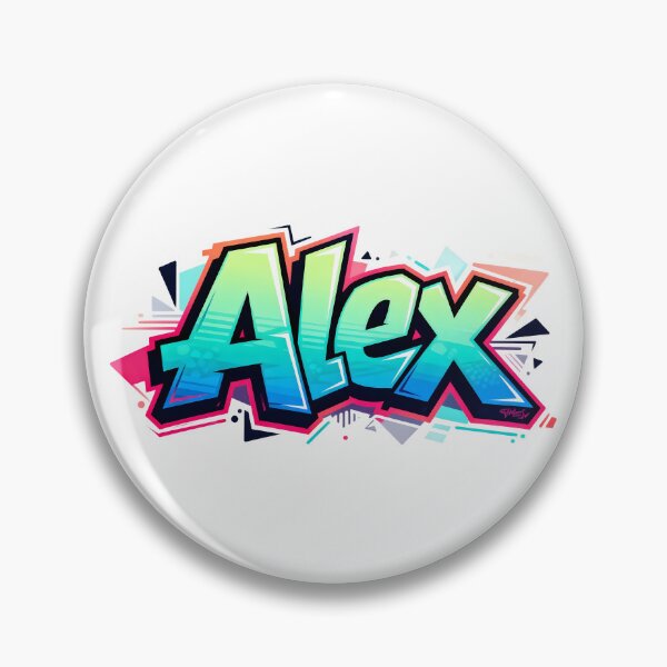 Item preview, Alex name logo in colorful street art graffiti style designed and sold by SparkleVibes.