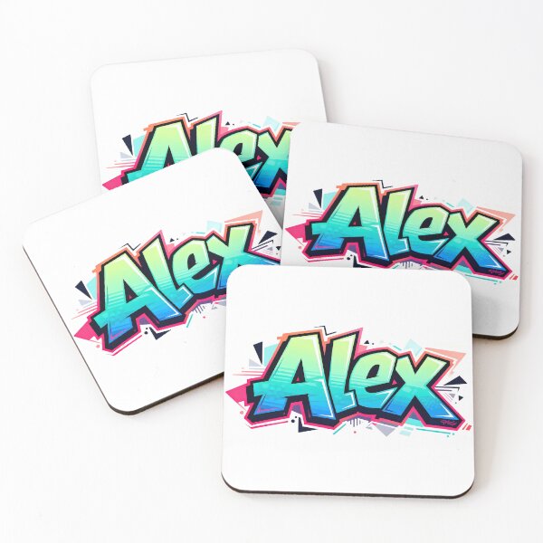 Item preview, Alex name logo in colorful street art graffiti style designed and sold by SparkleVibes.