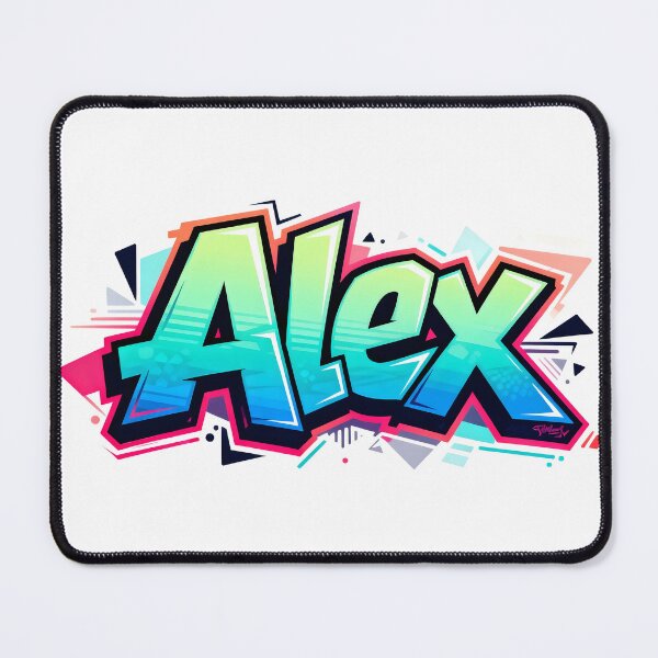 Item preview, Alex name logo in colorful street art graffiti style designed and sold by SparkleVibes.